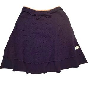 Odd Molly Black Knitwork Granny Circle Skirt